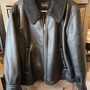 Express Black Fleece Jacket